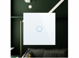 Spring Three Gang, One Way Touch Switch, Glass Black