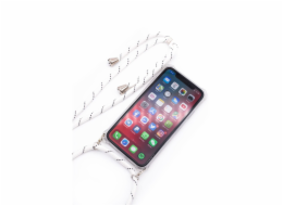 Pouzdro Samsung A10s s lankem White Stripes Transparent