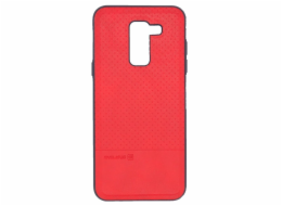 Samsung A6 Plus 2018 TPU pouzdro 1 s kovovou deskou (možné použít s magnetickým držákem do auta) Červená
