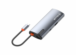 Tellur USB-C hub, PD 3.0 100W, HDMI, 3xUSB 3.0 šedý
