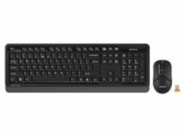 A4tech Set klávesnice+myš FG1012, Bezdrátový, US, černá