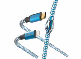 Hama 00201561 Reflexní nabíjecí kabel, USB-C - Lightning 1,5 m Nylon modrý