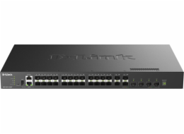 D-Link DXS 3410-32SY - Přepínač - L3 - řízený - 28 x 10 gigabitů SFP+ + 4 x 25 Gigabit SFP28 - Lze montovat do rozvaděče