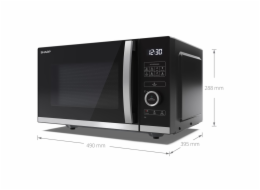 Sharp YC-QS254AE-B mikrovlnná trouba Pracovní deska Samostatná mikrovlnná trouba 25 l 900 W Černá, Nerezová ocel