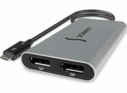 AV Sonnet Thunderbolt Dual 4K 60Hz DisplayPort adaptér, Space Gray (pro Windows, Intel a M1 Pro/Max Mac; není kompatibilní s M1 Mac)