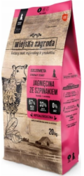 WIEJSKA ZAGRODA Jehněčí se špenátem – suché krmivo pro štěňata – 20kg