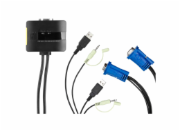 Level One KVM-0223 2 Port USB cable KVM with Audio