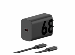 Motorola TurboPower Wall Charger 68W USB-C, 1m C-C cable, Black - nabíječka
