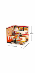 RoboTime 3D dřevěná skládačka Miniatura domečku Restaurace Mňam, mňam burger