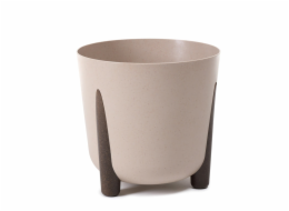 Květináč LAMELA FRIDA 254-85, plastový, V30 cm, světle hnědý