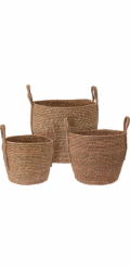 Obal na květináč sada 3 ks pletený SEAGRASS KO-KR2000700