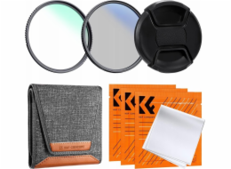 Kf filtr Sada filtrů 4v1 UV NANO-K filtr + polarizační CPL + kryt + pouzdro K&F pro 77mm / SKU.2039V1