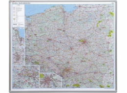 2x3 PALUBNÍ MAPA POLSKA 102 X 120 CM