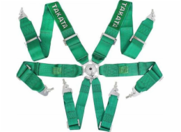 MTuning_F Sportovní pásy 6p 3 Green - Takata Replica