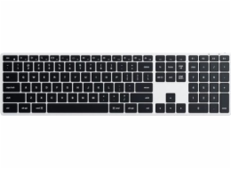 Klávesnice Satechi  Slim X3 – klávesnice s numerickým rozložením Bluetooth pro čtyři zařízení USB-C (stříbrná)