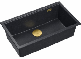 GraniteQ dřez Logan 110 černý metalický granitový dřez