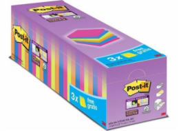 Post-It 3M Post-it Sticky Notes_ Super Sticky _21 bloků + 3 ZDARMA, každý s 90 barevnými poznámkami 76x76mm_654-SS-VP24COL 3