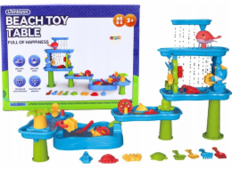 Velký interaktivní stolní vodní park LeanToys mlýnky na pískové formy