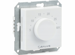 Salus  drátový, pod omítku, elektronický regulátor teploty - denní 230V, bílý, montáž do rámu 55x55 BTR230