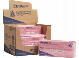 WYPALL Kimberly-Clark Wypall X50 - Skládané čisticí utěrky - Červená