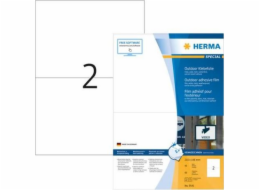Herma Fóliové etikety odolné proti povětrnostním vlivům A4, 210 x 148 mm, bílé, extrémně pevná přilnavost, roztažitelné - 9541