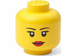 LEGO úložná hlava "Girl", mini, úložný box"