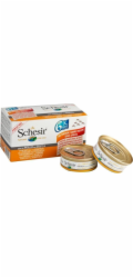 SCHESIR Kuřecí řízky s dýní ve vývaru - mokré krmivo pro kočky - 6x50g