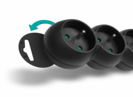 Connect IT prodlužovací kabel 230 V, 5 zásuvek, 3m, s vypínačem (černý)