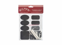 KILNER Black 24 ks černé - papírové etikety na sklenice a láhve Kilner Chalk Labelling set štítků popisovatelné křídou, 26ks