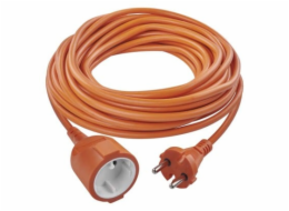 Dvoužilový pohyblivý přívod 20 m / 1 zásuvka / oranžový / PVC / 230 V / 1,5 mm2