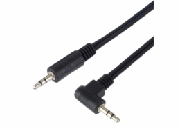 Kabel Jack 3.5mm - 3,5mm konektor 90° M/M 3m