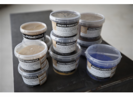 Barevný pigment cca. na hliněnou omítku, 131B, 400g, tm. Šedá