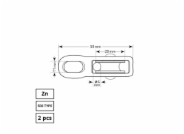 Zvedací kladka Haushalt, 502, 2DD, 20 mm Zvedací kladka Haushalt, 502, 2DD, 20 mm
