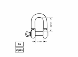 Montážní držák Haushalt, ZN, 2DD, M8, 5/16"
