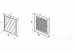 Ventilační mřížka HAUSHALT MV 350 x 350 mm