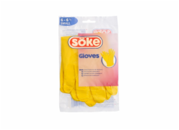 Přírodní latexové rukavice SÖKE, S, žluté, 1 pár