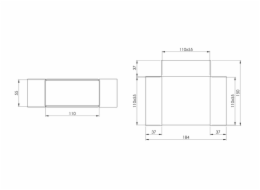 Odvětrávací odpaliště EUROPLAST KT, 110 x 55 mm