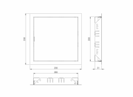 Revizní dvířka EUROPLAST RL2020A, 20 x 20 cm