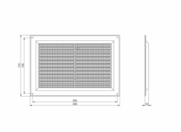 Ventilační mřížka EUROPLAST VR2517, 250 x 170 mm