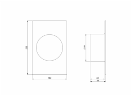 Větrací rozpěrka EUROPLAST VA100, 160 x 250 mm, D100