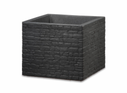 Hrnec Scheurich Stony Black, plast, O 38 cm