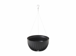 Hrnec LAMELA MIRA 977-04, plast, H 29 cm, černý
