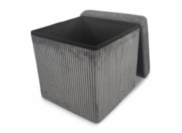 Pouf DOMOLETTI MATEO, šedý, 38×38×38 cm