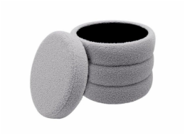 Pouf Domoletti HS522-1, šedý, 37 cm x 37 cm x 40 cm