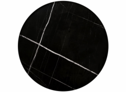 Sada konferenčního stolku, černá/mramor, 48-73 x 40-47 cm
