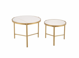 Sada konferenčního stolku, černá, 48-63x48x43-50cm 2ks