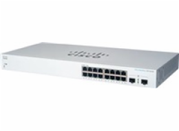 BAZAR - Cisco switch CBS220-16T-2G (16xGbE,2xSFP,fanless) - REFRESH - použitý