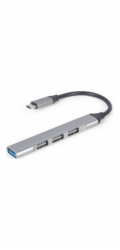 Gembird USB Type-C hub 4-portový USB 3.1 (Gen 1),stříbrný