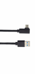 PREMIUMCORD Kabel USB typ C/M zahnutý konektor 90° - USB 3.0 A/M, 1m