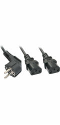 Lindy napájecí kabel 2x C13, 2m, černý (30048)